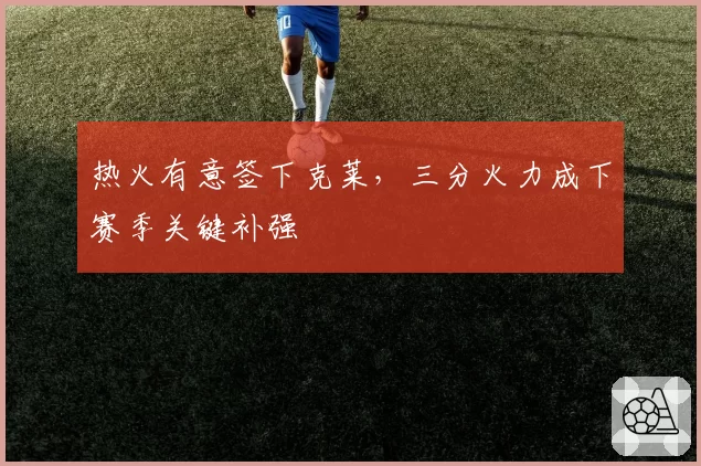 热火有意签下克莱，三分火力成下赛季关键补强